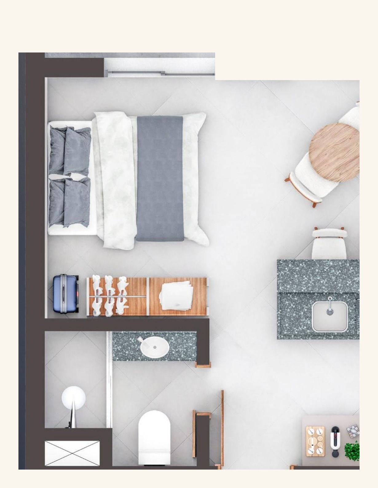 Planta tipo · studio 23 m²
